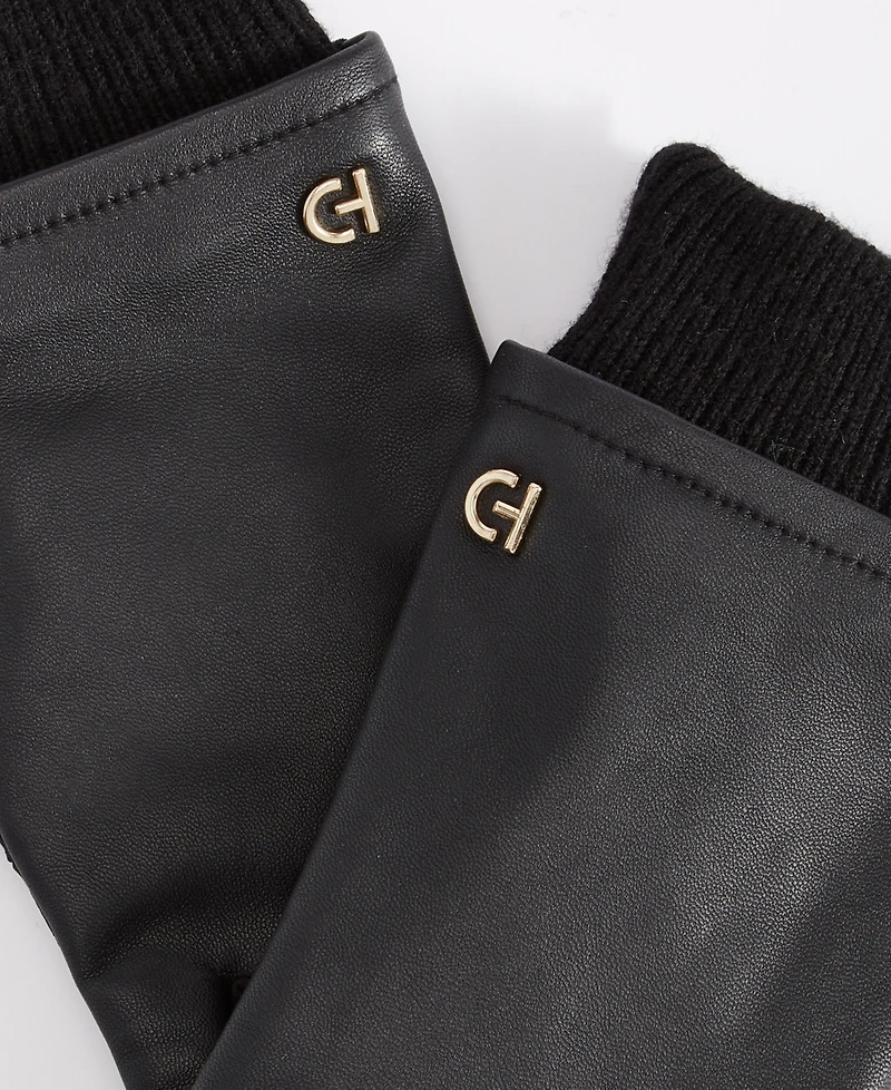 Cole Haan Women's Stretch-Palm Leather Gloves