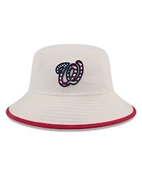 New Era Men's Khaki Washington Nationals 2024 Fourth of July Bucket Hat