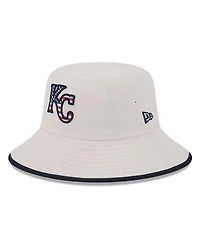 New Era Men's Khaki Kansas City Royals 2024 Fourth of July Bucket Hat