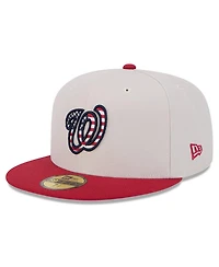New Era Men's Red Washington Nationals 2024 Fourth of July 59FIFTY Fitted Hat