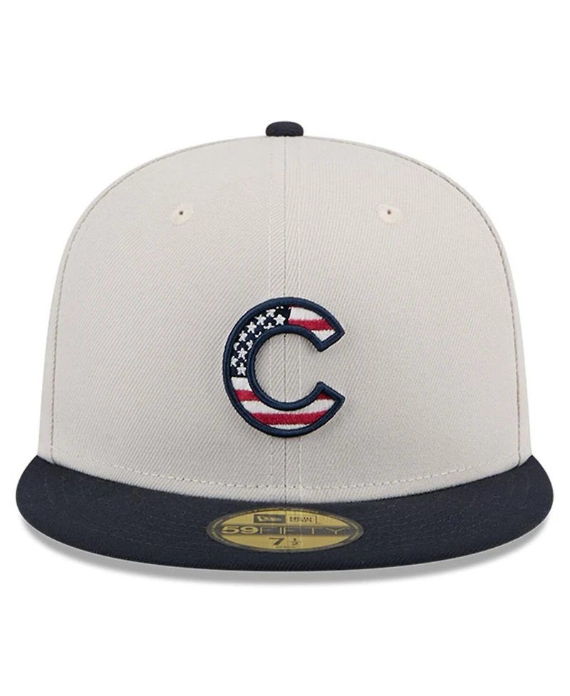 New Era Men's Black Chicago Cubs 2024 Fourth of July 59FIFTY Fitted Hat