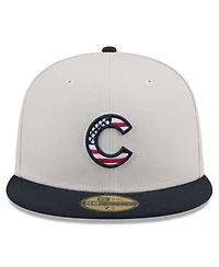 New Era Men's Black Chicago Cubs 2024 Fourth of July 59FIFTY Fitted Hat