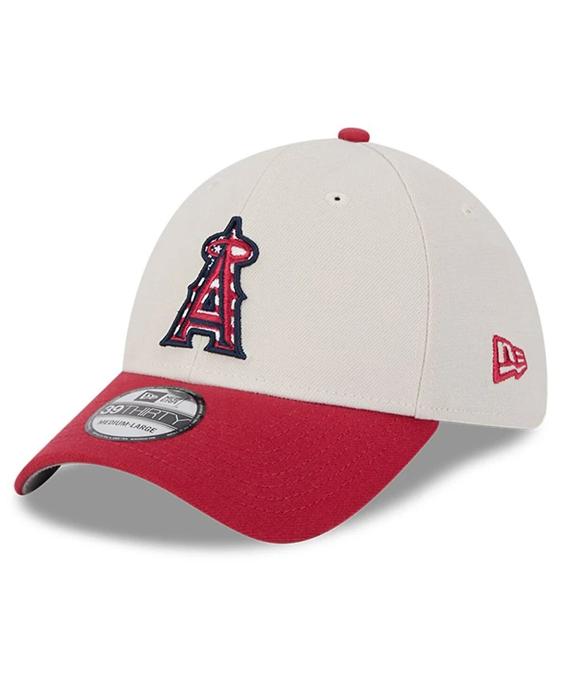 New Era Men's Red Los Angeles Angels 2024 Fourth of July 39THIRTY Flex Hat
