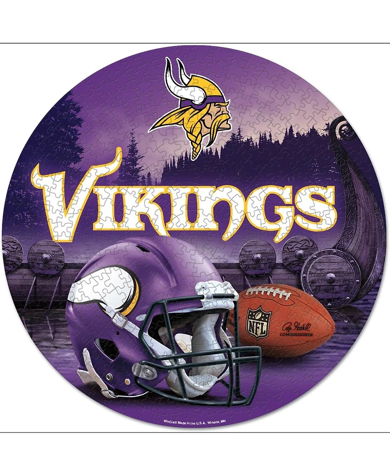 WinCraft Minnesota Vikings Round 500-Piece Puzzle