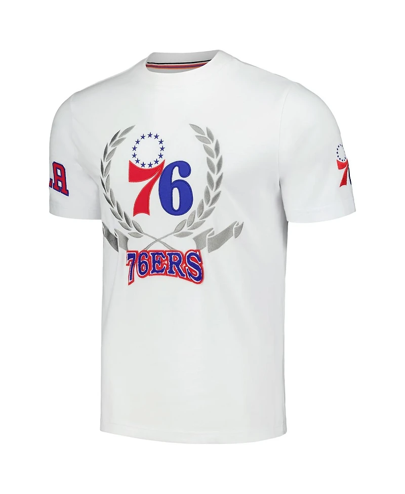Fisll Men's and Women's White Philadelphia 76ers Heritage Crest T-Shirt