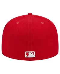 New Era Men's Red Atlanta Braves Logo 59FIFTY Fitted Hat