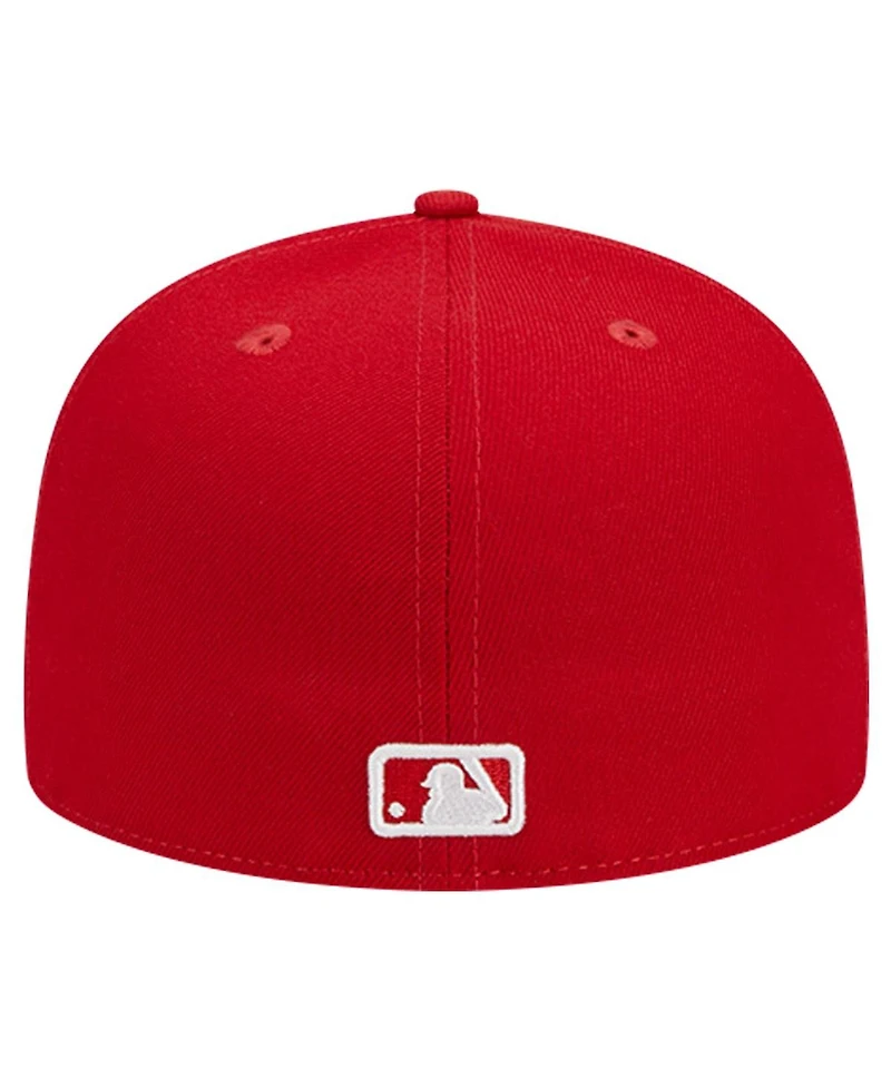 New Era Men's Red Philadelphia Phillies Logo 59FIFTY Fitted Hat
