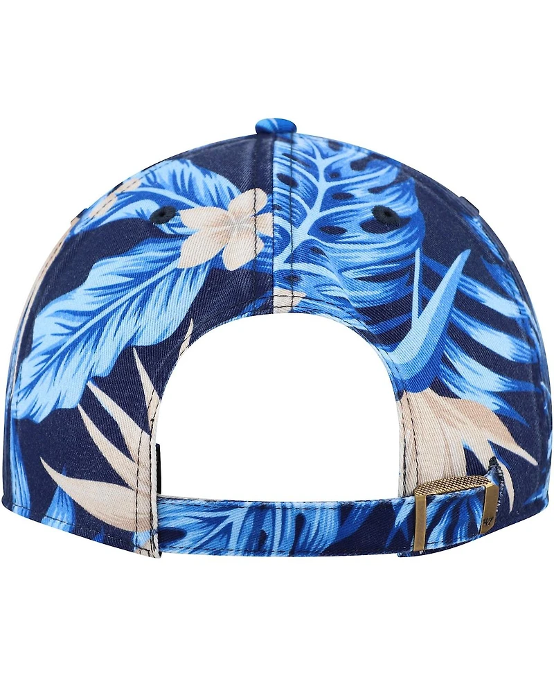 '47 Brand Men's Navy New Orleans Pelicans Tropicalia Floral Clean Up Adjustable Hat