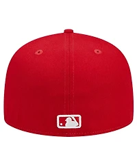 New Era Men's Red Toronto Blue Jays Logo 59FIFTY Fitted Hat