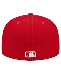 New Era Men's Red Chicago White Sox Logo 59FIFTY Fitted Hat