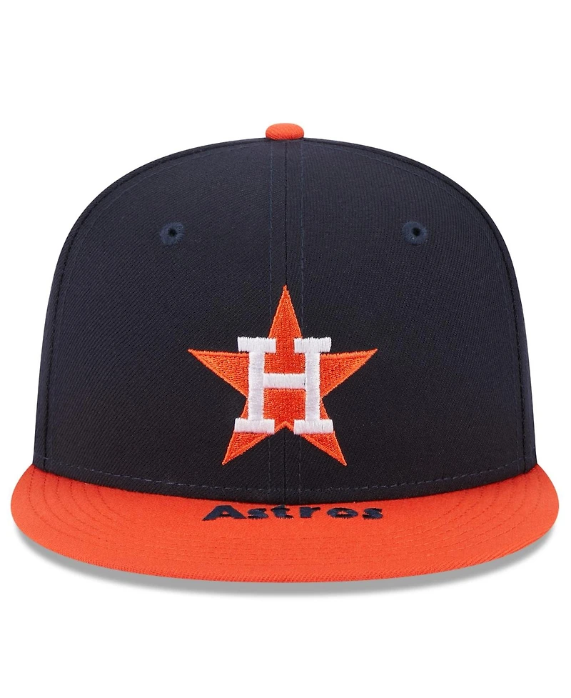 New Era Men's Navy/Orange Houston Astros On Deck 59FIFTY Fitted Hat