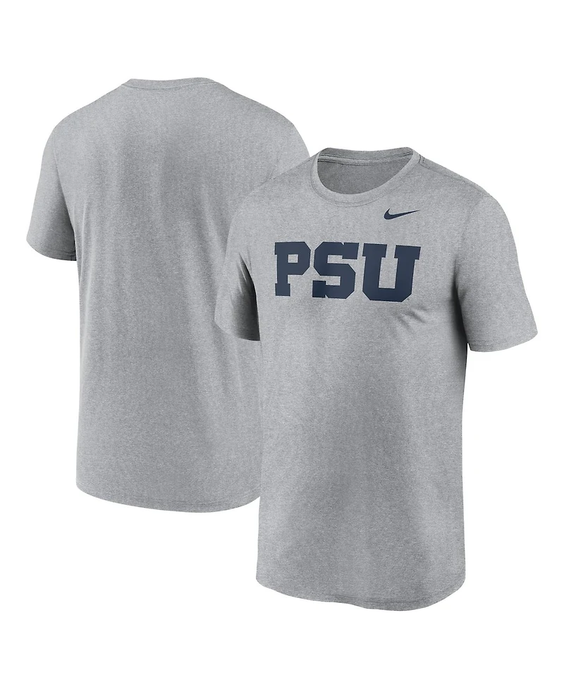 Nike Men's Heather Gray Penn State Nittany Lions Primetime Legend Alternate Logo T-Shirt