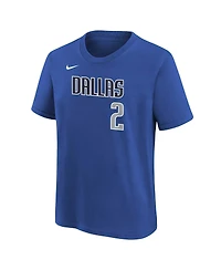 Nike Big Boys and Girls Kyrie Irving Blue Dallas Mavericks Icon Name Number T-Shirt