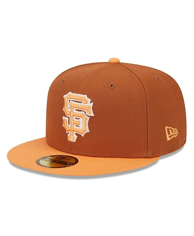 New Era Men's Brown/Orange San Francisco Giants Spring Color Basic Two-Tone 59FIFTY Fitted Hat