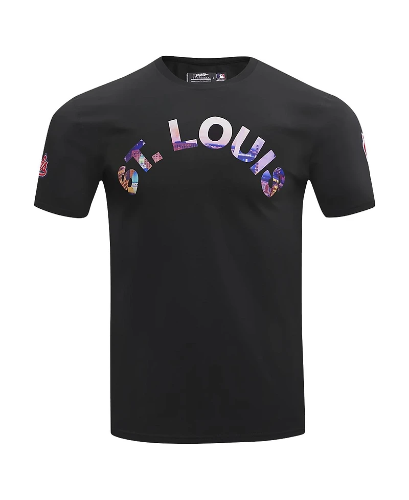 Pro Standard Men's Black St. Louis Cardinals Cityscape T-Shirt