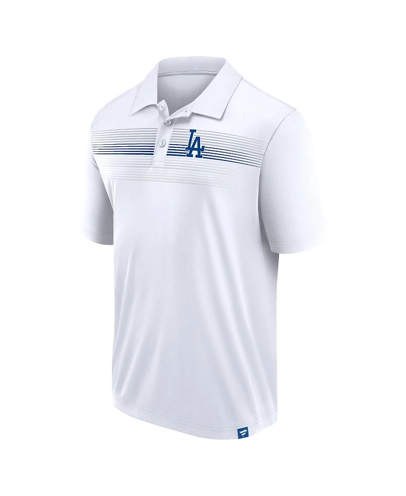 Fanatics Men's White Los Angeles Dodgers Big Tall Victory For Us Interlock Polo Shirt