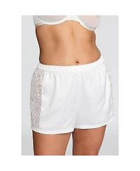 Cuup Plus The Lace Panel Shorts - Recycled Satin