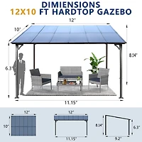 Streamdale Furniture Premium Wall-Mounted Lean-To Awning Durable, Versatile Outdoor Shelter