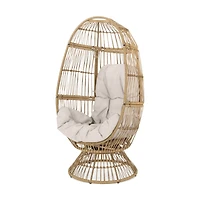 Streamdale Berkshire Outdoor Swivel Egg Chair with Water-Resistant Cushion