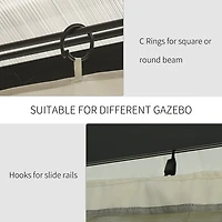 Premium Outdoor Gazebo Replacement Curtains Privacy, Shade, Buzz-Free Zone