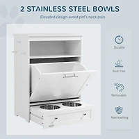 Multi-Purpose Pet Feeder Station Home, Office, or Bedroom Storage