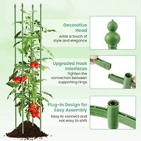 2-Pack Garden Trellis 56" Plant Support & Tomato Cages with Adjustable Height