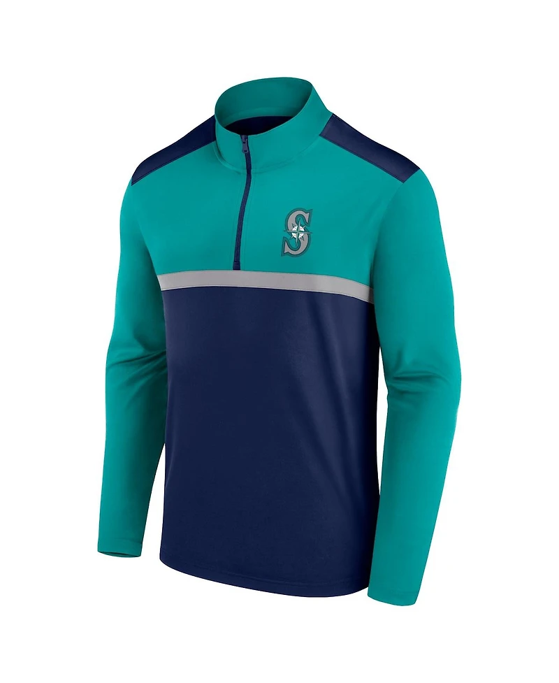 Fanatics Men's Navy Seattle Mariners Unstoppable Quarter-Zip Top