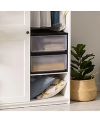 Iris Usa 47 Quart Extra Large Plastic Stacking Drawer, Stackable Storage Organizer Unit with Sliding Drawer for Bedroom Closet Garage Craft Room Dorm