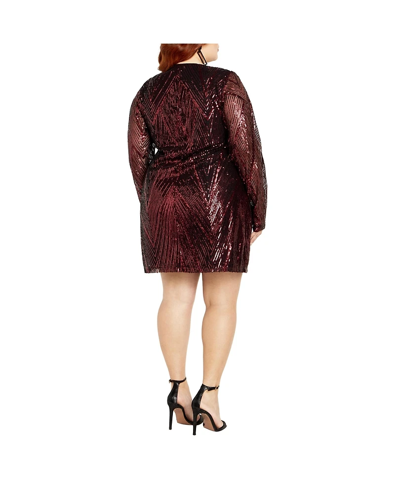 City Chic Plus Micah Sequin Dress