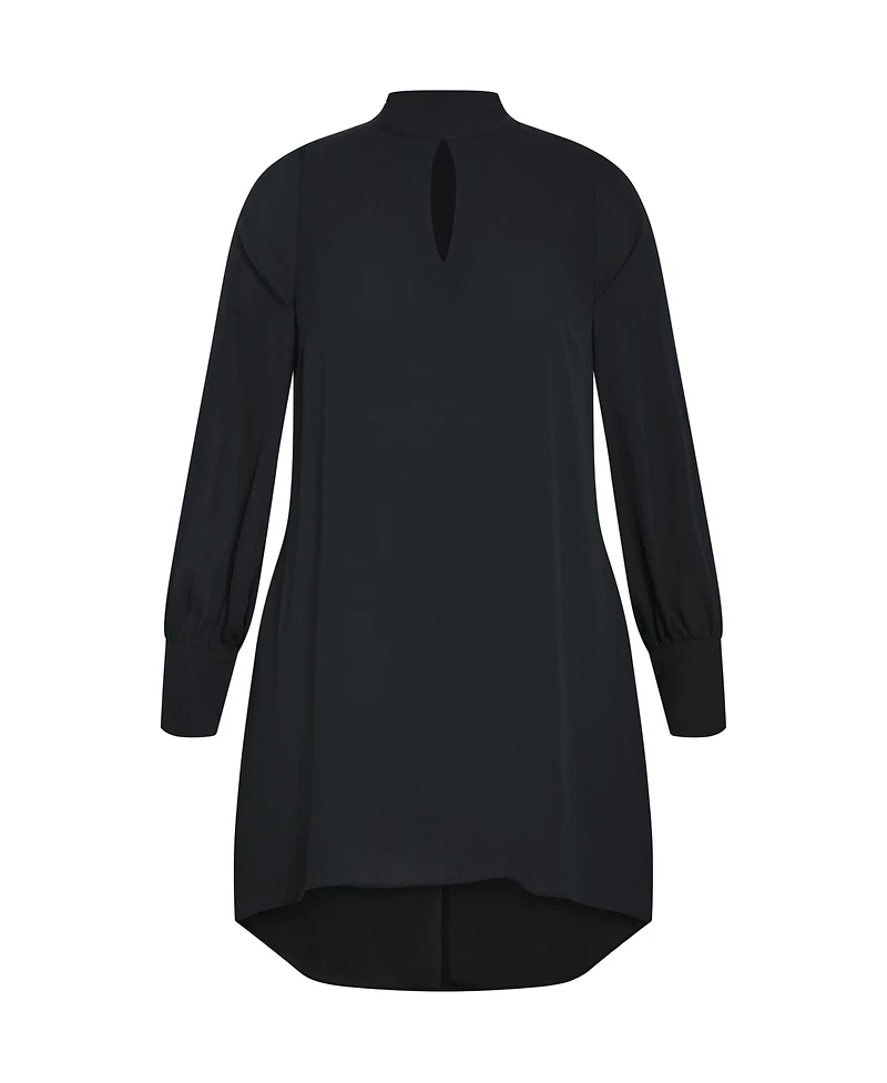 Plus Neck Tie Tunic