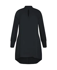 Plus Neck Tie Tunic