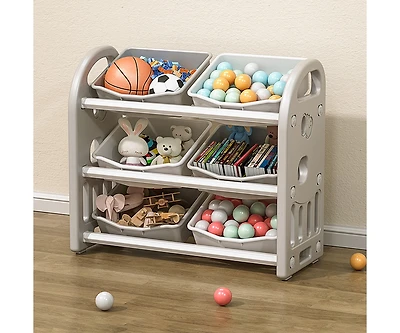 Streamdale Kids Toy Storage Unit with 6 Bins