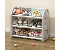 Streamdale Kids Toy Storage Unit with 6 Bins