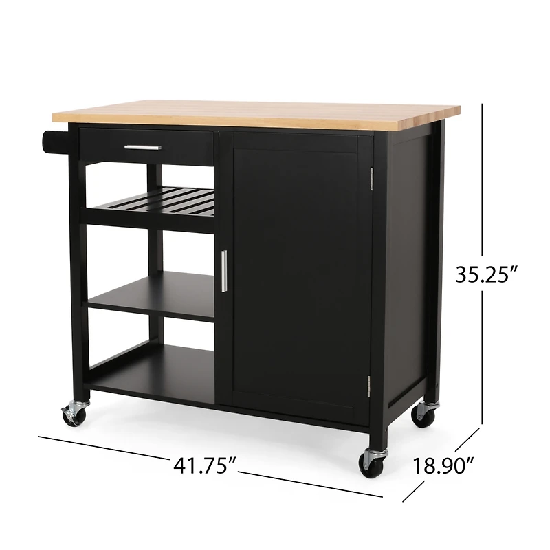 Streamdale Stylish Kitchen Cart with Extra Counter and Storage Space