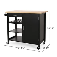 Streamdale Stylish Kitchen Cart with Extra Counter and Storage Space