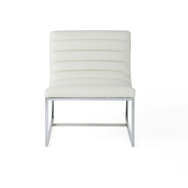 Streamdale Furniture Parisian White Leather Sofa Chair Contemporary Elegance for Any Room