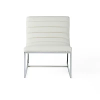 Streamdale Furniture Parisian White Leather Sofa Chair Contemporary Elegance for Any Room