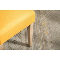 Streamdale Furniture Solid Wood Tufted Parsons Dining Chair, Set of 2, Yellow