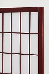Streamdale 4 Panel Oriental Shoji Screen / Room Divider, Cherry