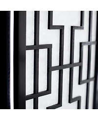 Sudoku 3 Panel Room Divider Screen, Black