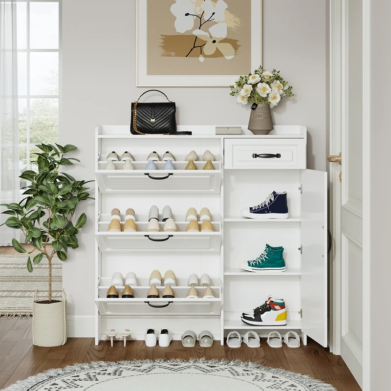 Streamdale Furniture Premium Shoe Cabinet with Ample Storage and Dust Protection