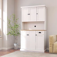 Streamdale E1 Mdf Kitchen Buffet Cabinet with Adjustable Shelves and Uv Painting