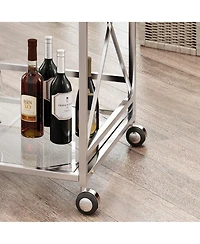 Streamdale Timeless Modern 2-Tier Bar Cart Sleek, Spacious, and Versatile