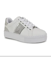 Nine West Women's Gator Platform Casual Lace-Up Sneakers