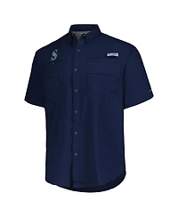 Columbia Men's Navy Seattle Mariners Tamiami Omni-Shade Button-Down Shirt