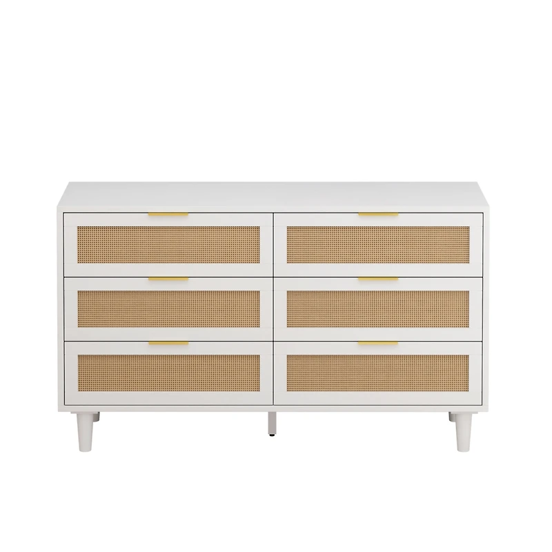 Streamdale Furniture Stylish Rattan Dresser with Ample Storage and Modern Design