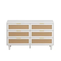 Streamdale Furniture Stylish Rattan Dresser with Ample Storage and Modern Design
