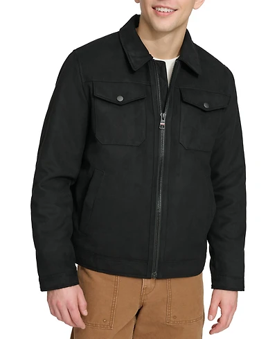 Tommy Hilfiger Men's Faux Suede Trucker Jacket