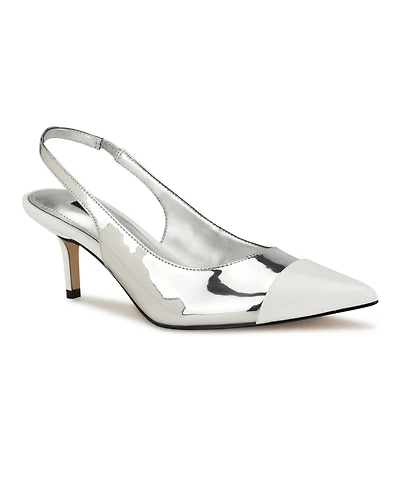 Nine West Women's Awaie Pointy Toe Dress Slingback Pumps