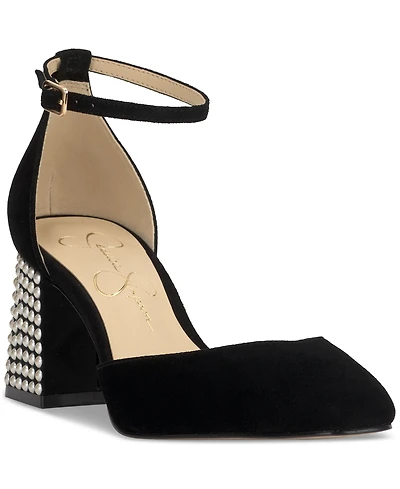 Jessica Simpson Women's Fulian Ankle-Strap Block-Heel Pumps